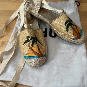 SCHULTZ Palm Tree Espadrilles Womens - SIZE 8